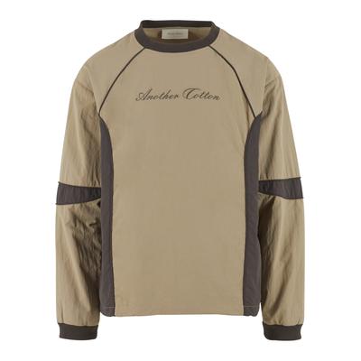 Windbreaker ANOTHER COTTON LAB "Another Cotton Lab", Herren, Gr. XL, beige, 100% Polyester, mehrfarbig, oversize, Rundhals, Jacken Windbreaker