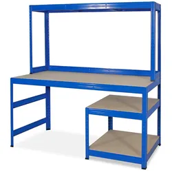 BRB Werkbankregal mit Regalaufsatz 1500x600/300x1500 mm versch. Ausführungen