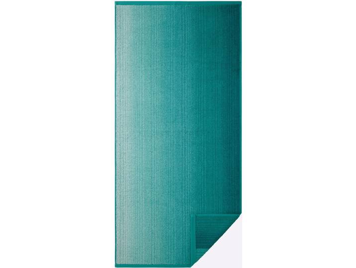 Handtuch DYCKHOFF Gr. 2, grün (ozean), B:70cm L:140cm, 100% Baumwolle, Handtücher, Handtuch