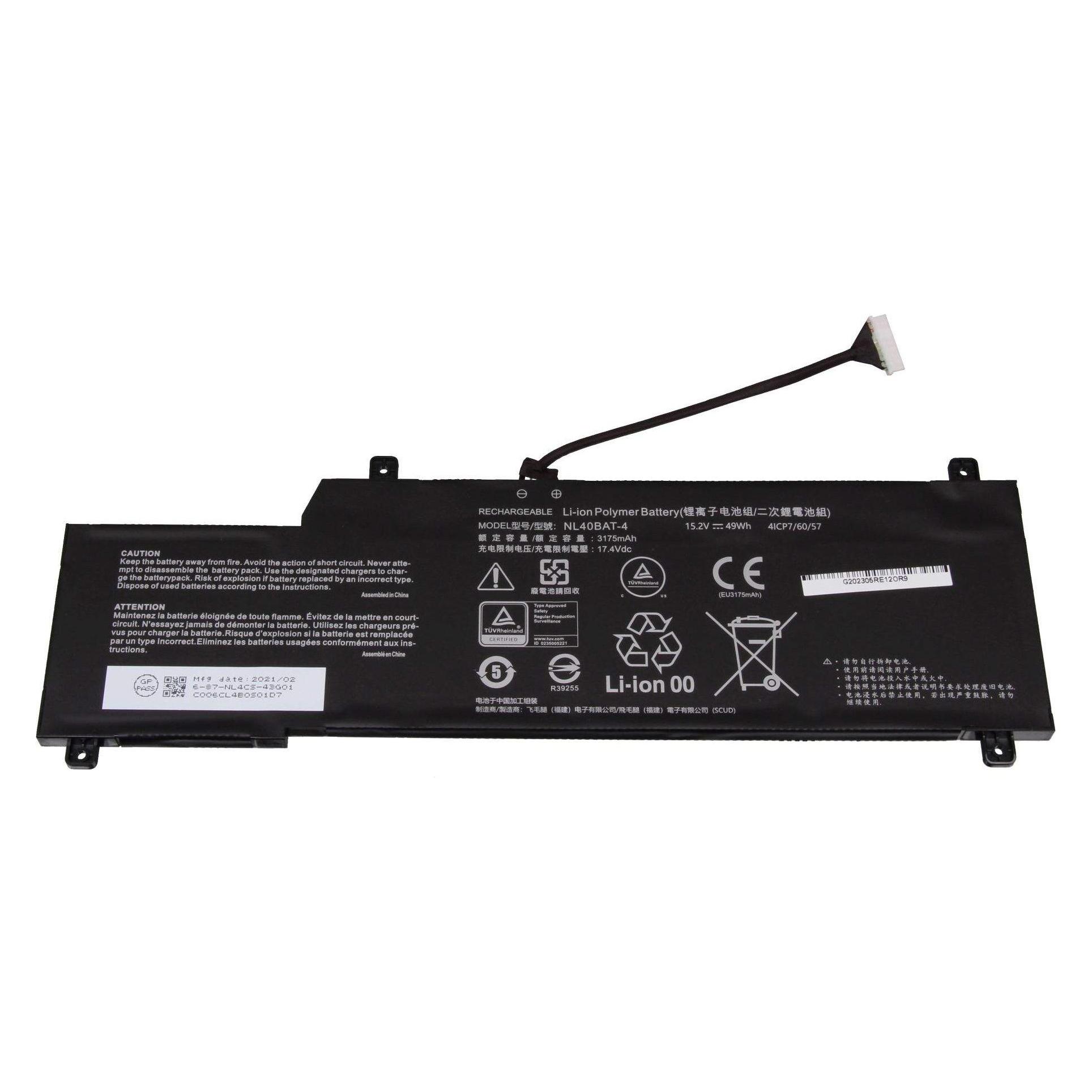 Wortmann NB MOBILE 1517 Akku 49Wh (3100 mAh) (6-87-NL4CS-43G01)