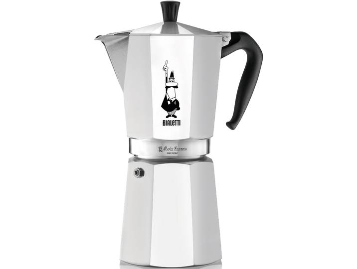 Espressokocher BIALETTI Moka Express , grau (aluminiumfarben, schwarz), 0,81 l, 18, Kaffeemaschinen, Espressokocher, Aluminium