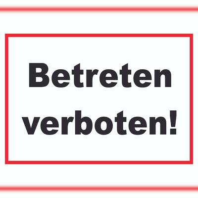 HB-Druck Betreten verboten Schild A2 (420x594mm)