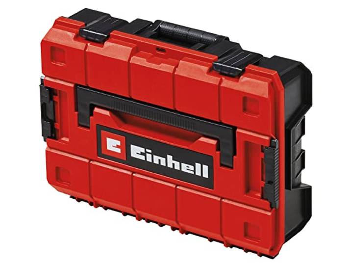 Origineel Einhell E-Case S-F systeemkoffer (max. 25 kg, universele opslag en transport van accessoires en gereedschap, stapelbaar, spatwaterdicht, inclusief schuimrubberen inzetstuk)