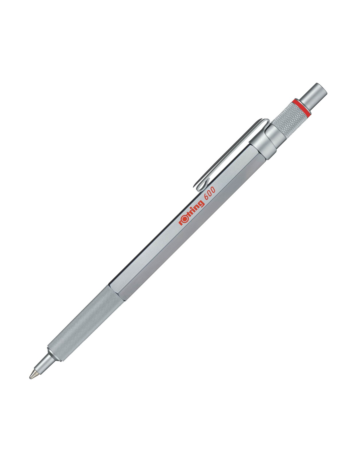 Rotring rOtring 600 Kugelschreiber | mittlere Spitze | Schwarze Tinte | silberfarbener Schaft | nachfüllbar