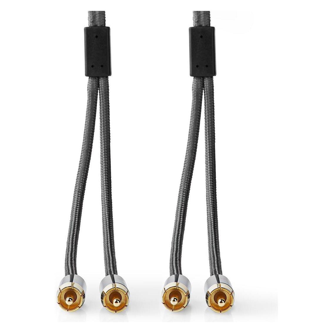 Nedis 2in1 (5 m, Cinch Kabel) (CATB24200GY50)