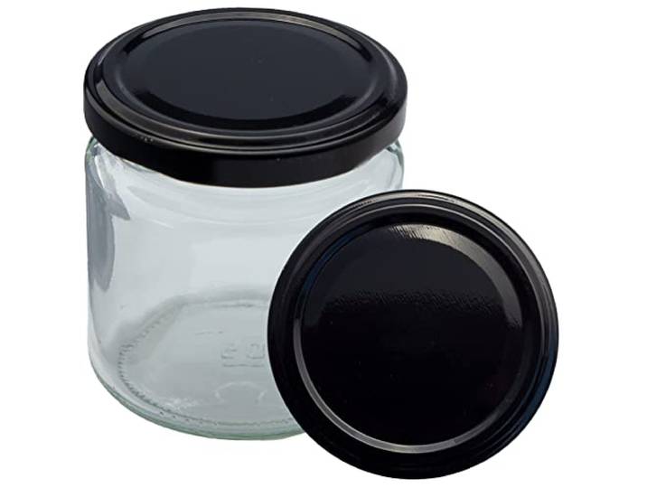 Twist-Off Honigglas mit Metalldeckel 250g Schwarz 1 Paket (96 Stk)