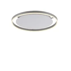 LED Deckenleuchte, dimmbar, aluminium, rund 50cm, warmweiß