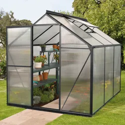 Vitavia Gewächshaus "Triton 3800" inkl. Stahlfundament,schwarz,3,8 m2
