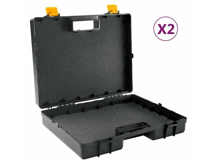 vidaXL Universal-Werkzeugkoffer mit Schaumgummi 2 Stk. Polypropylen