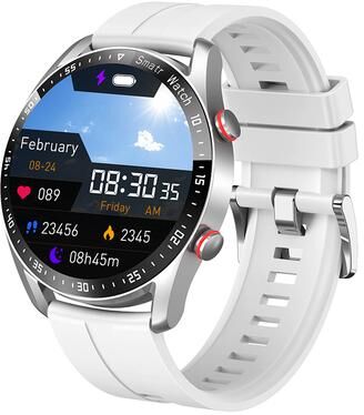 Clever Finds Bluetooth Call Smart Watch For Men With Fitness Tracking Waterproof Sports Smartwatch white