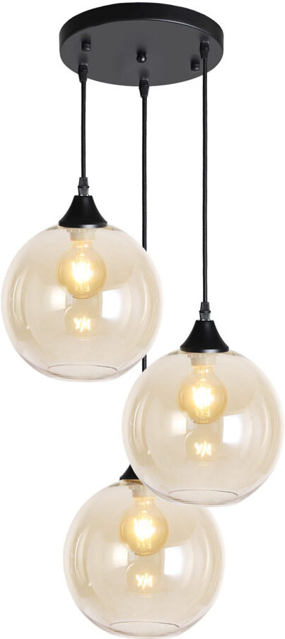 George Oliver Ber 3 - Light Cluster Pendant Amber/Black
