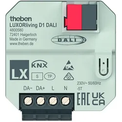 Theben 4800580 UP 1-fach DALI-Aktor, LUXORliving, DALI-2-zertifiziert LUXORliving D1 DALI