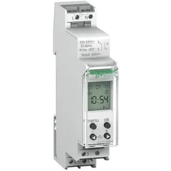 Schneider Electric CCT15854 Acti9 IHP 1C Digitale Zeitschaltuhr, 1 TE, 24 Std. u./o. 7 Tage Programmierung