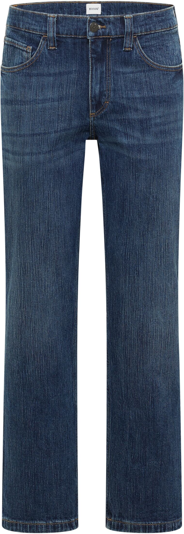 Straight-Jeans MUSTANG "Herren Style Big Sur Straight", Herren, Gr. 33, Länge 36, blau (703 mittelblau), Denim/Jeans, 99% Baumwolle, 1% Elasthan, unifarben, straight fit, Jeans Straight-Jeans 703 mittelblau 33, Länge 36