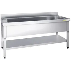 Edelstahl-Spülbecken 1400x600mm mit 1 PREMIUM-Behälter - GOLDOLDINOX GOLDINOX