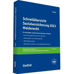 Schnellübersicht Sozialversicherung 2023 Melderecht, Fachbücher von Manfred Geiken