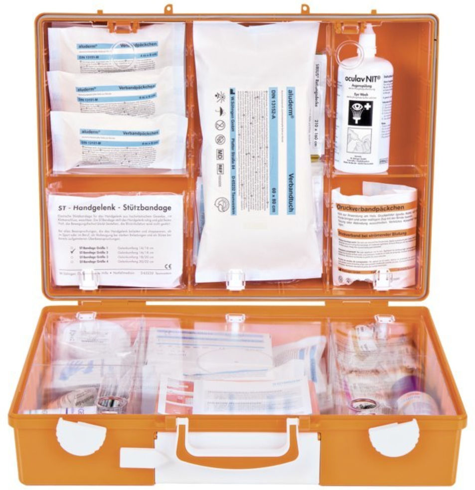 Erste Hilfe Koffer Advocat Nahrungsmittel B400xH300xT150ca.mm orange SÖHNGEN (0367006)
