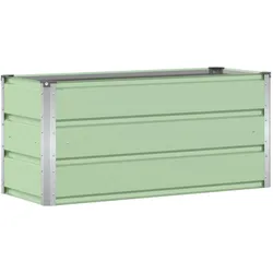 Helloshop26 - Moderner vielseitiger Design-Pflanzkasten für die Terrasse 100 x 40 x 45 cm aus grünem Stahl