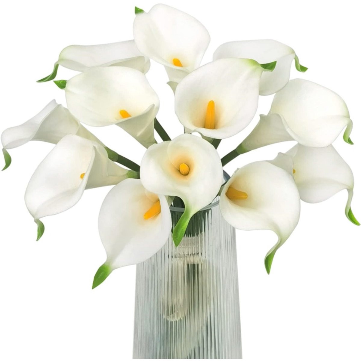 12 stuks Kunstmatige Calla Lelie boeket Wit