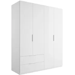 Composad Kleiderschrank Espresso 162 x 200 cm Dekor Weiß