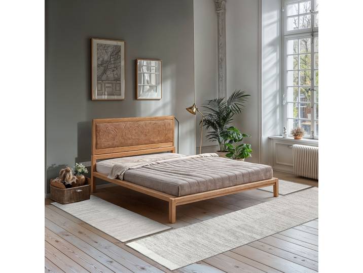 Bettumrandung WOOLY DREAM , beige (natur, meliert, grau), H:10mm, Obermaterial: 100% Wolle, MYFLAIR MÖBEL & ACCESSOIRES, Bettumrandungen, Bettumrandung, handgewebter Wendeteppich, meliert, reine Wolle, Wohnzimmer