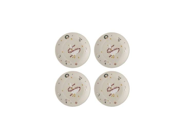 Assiettes D16 cm lot de 4 en grès multicolore Mary