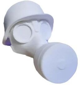 Uplift Essentials 3D Printed Gas Mask Beer Bottle Topper white