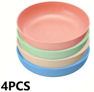 Inspire Select 4 Pcs Wide Shallow Cat Feeding Bowls Non Slip Pet Food & Water Dishes For Cats & Kittens 4 Pcs