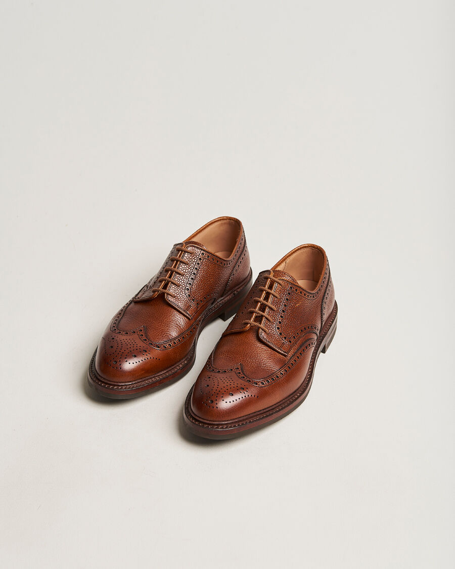 Crockett & Jones Pembroke Derbys Tan Grained Calf men EU41 Brun