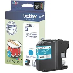 Brother Tintenpatrone »LC-22UC« blau