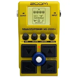 Zoom Effektgerät MS-200D+ MultiStomp Pedal für Gitarre mit Netzteil (Gitarre), Effektpedal, Gelb