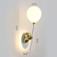 Inspire Curations Cute Bear Balloon Wall Lamp For Kids Room a Pink warm Light