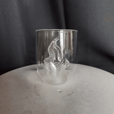 Inspire Picks Jaws 50th Anniversary Limited Edition Whiskey Glass Bruce Shark Collectible Tumbler transparent