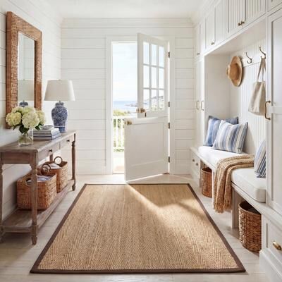 SAFAVIEH Natural Fiber Oceana Herringbone Seagrass Rug