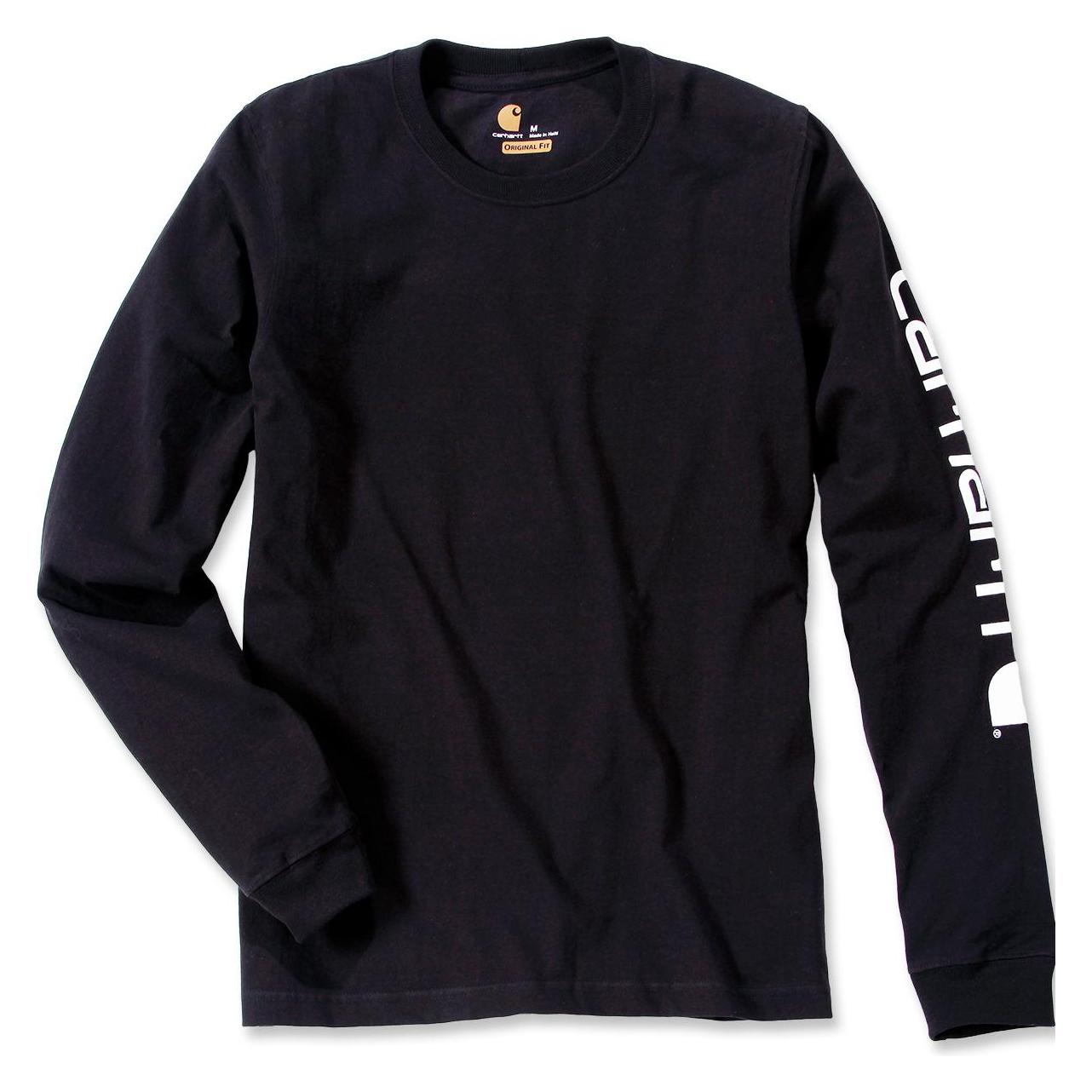 Carhartt Langärmliges schwarzes T-Shirt mit Logo (XXL) (.EK231.BLK.S008)