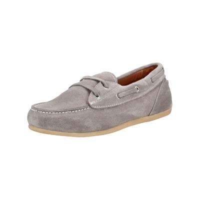 Mokassin ANDREA CONTI "Andrea Conti Mokassin Veloursleder", Damen, Gr. 37, grau, Veloursleder, Schuhe Mokassin