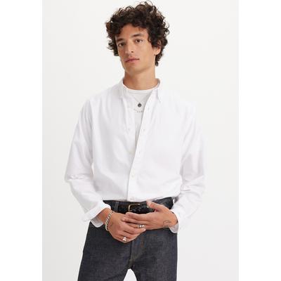 Langarmhemd LEVI'S "AUTHENTIC BUTTON DOWN", Herren, Gr. XL, N-Gr, weiß (hellweiß), Web, , Hemden, mit Ton-in-Ton Logostickerei auf der Brust