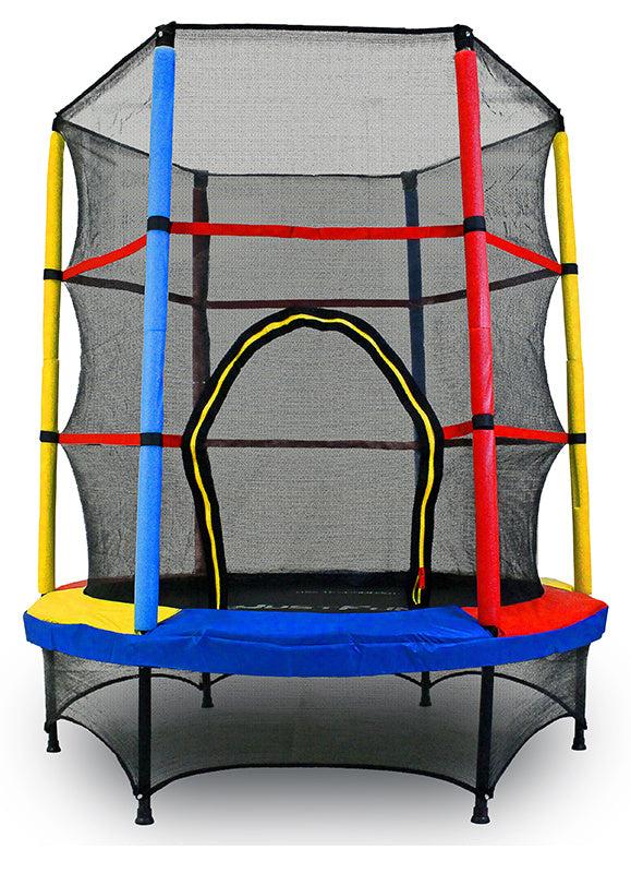 Trampoline - Kindertrampoline - Hüpfburgen - Durchmesser 140 cm - Sicherheitsnetz 125 cm - UV-beständig
