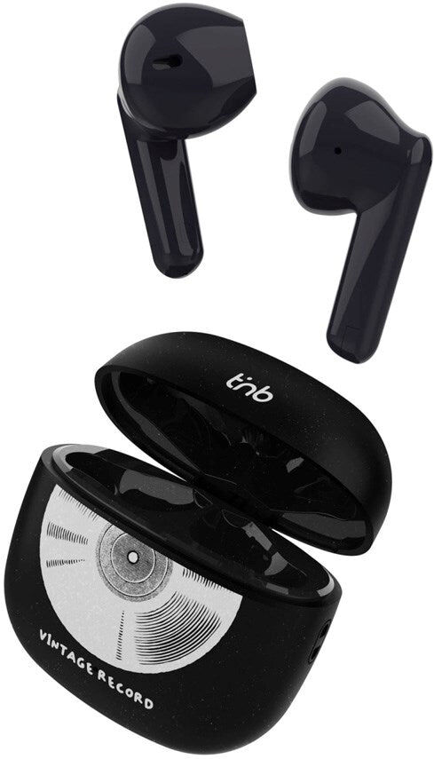 T'NB ORIGIN Trådløse In-Ear Høretelefoner m. Opladningsetui - Vinyl Design