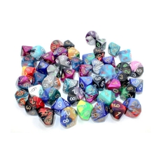 Chessex Würfelset - Gemini Würfel D10 (50 x W10) im Beutel - farblich gemischt 293361