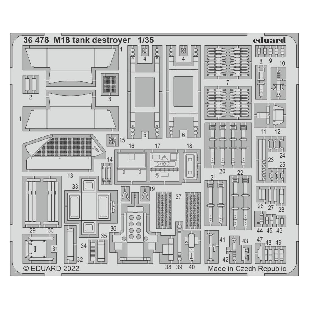 Eduard M18 tank destroyer for TAMIYA (36478)
