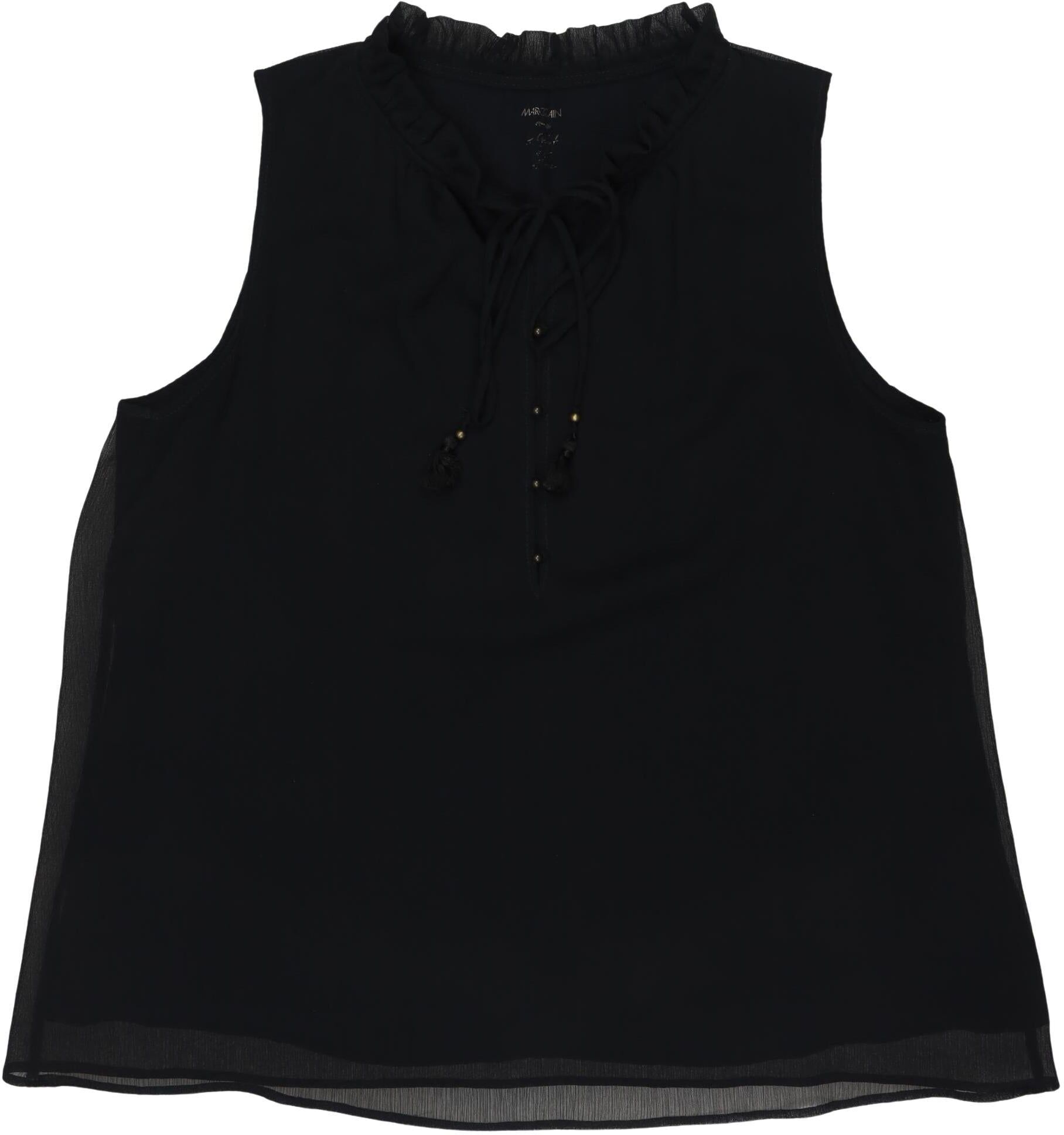 Cain Damen Top, Schwarz, Gr. EU 40 (Marc Cain N4), Synthetik - Second Hand