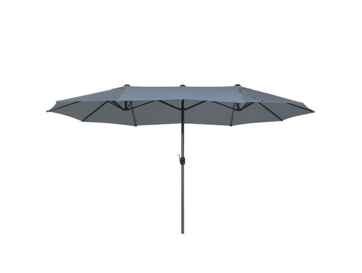 DOPPELSONNENSCHIRM dunkelgrau 270/460/247 cm Sibilla
