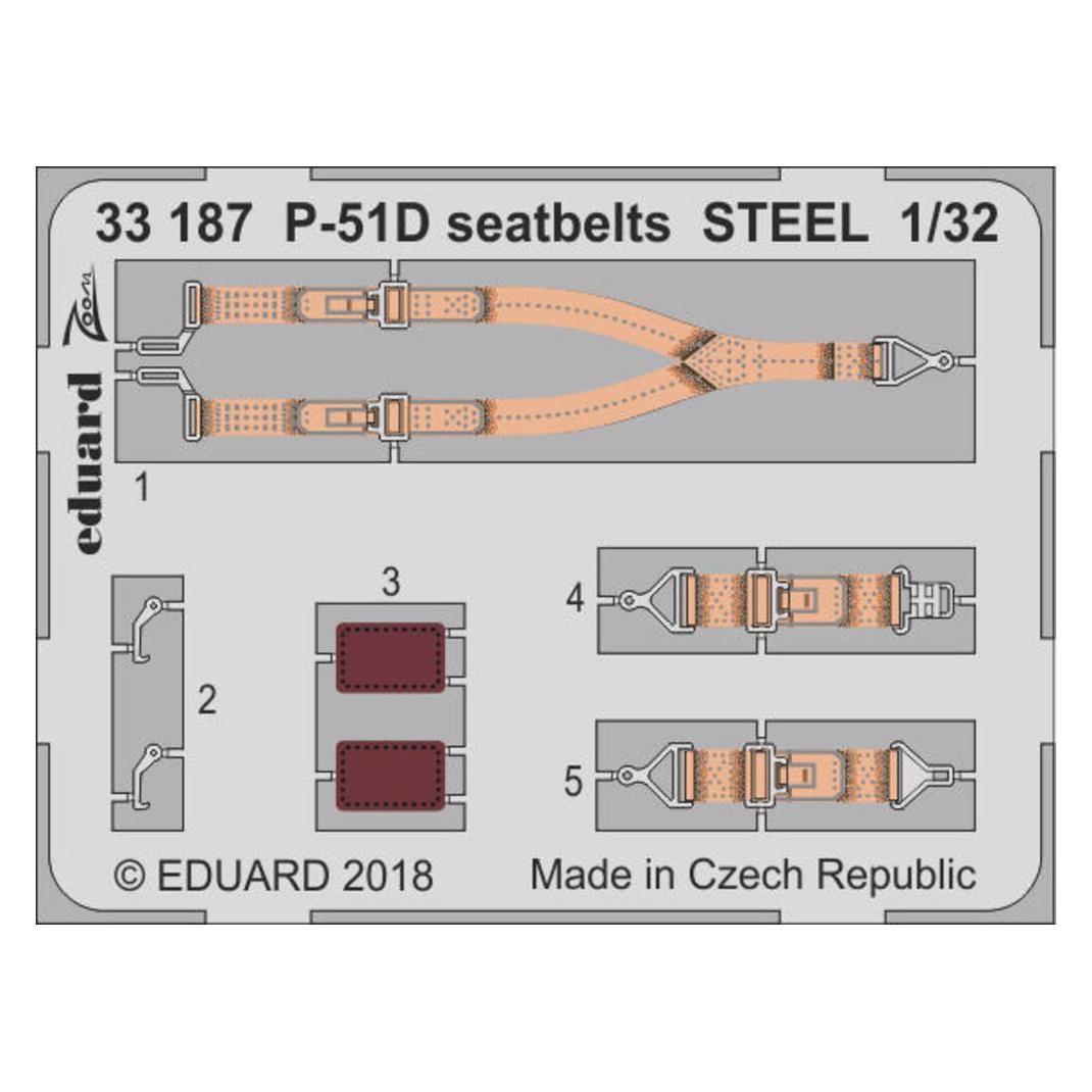 Eduard P-51D seatbelts STEEL for Revell (33187)