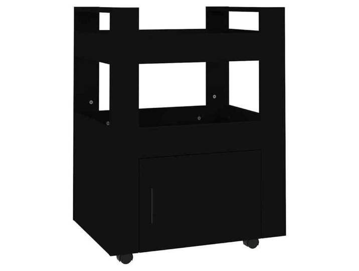 VIDAXL - Desserte - Chariot de cuisine Noir 60x45x80 cm - Bois d'ingénierie_356