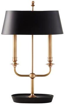 Rosedale Double Arm Table Lamp - Antique Brass & Matte Black - Ballard Designs