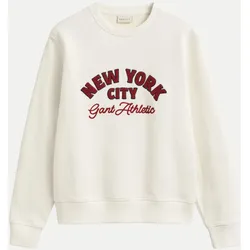 Sweatshirt mit Schriftzug Weiß M