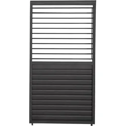 Mirador, Pavillon Zubehör, 111 Schwenkbare Lamellenwand 1,23 m Aluminium Anthrazit für Deluxe Per (123 cm, 123 cm)