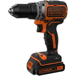 Black & Decker, Bohrmaschine + Akkuschrauber, Bohrschrauber inkl. 2 Akkus, Ladegerät und Koffer (Bohrschrauber)