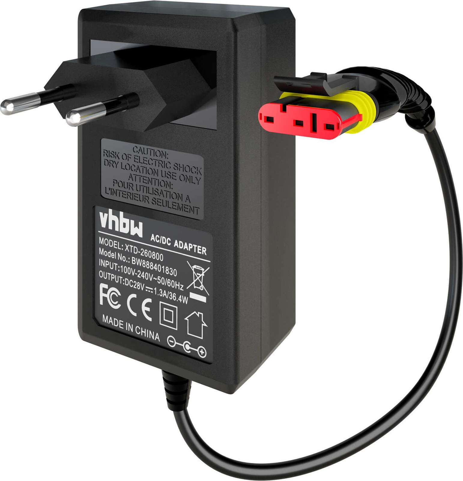 vhbw Netvoeding compatibel met Flymo EasiLife 500 (2020), 800 (2020), Go 500, Go 200, Go 250, 200 (2020) en 350 (2020) robotmaaiers - 10,1 cm